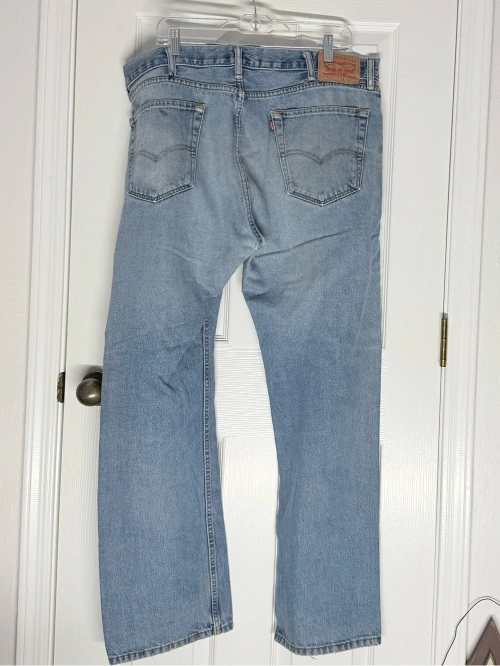Levi's Light Blue Relaxed Fit Distressed Jeans